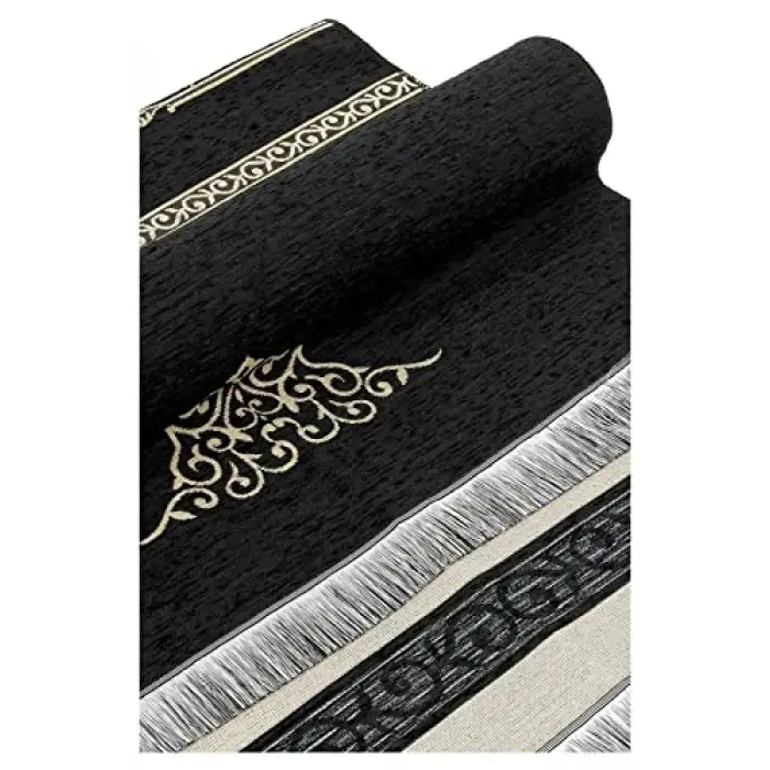 Siyah Şönil Seccade, Kabe Desenli