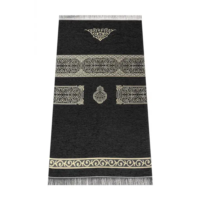 Siyah Şönil Seccade, Kabe Desenli
