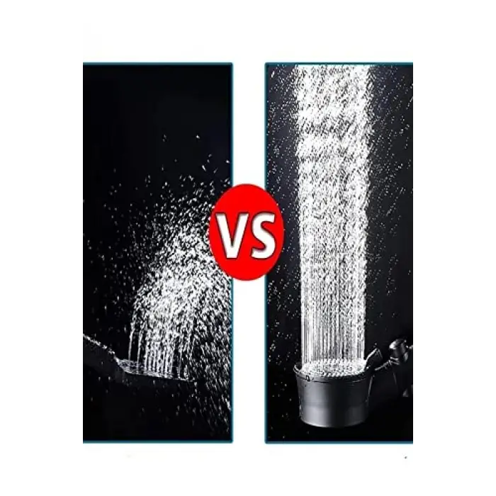 Siyah Turbo Fan Su Tasarruflu Yüksek Basınçlı Duş Başlığı