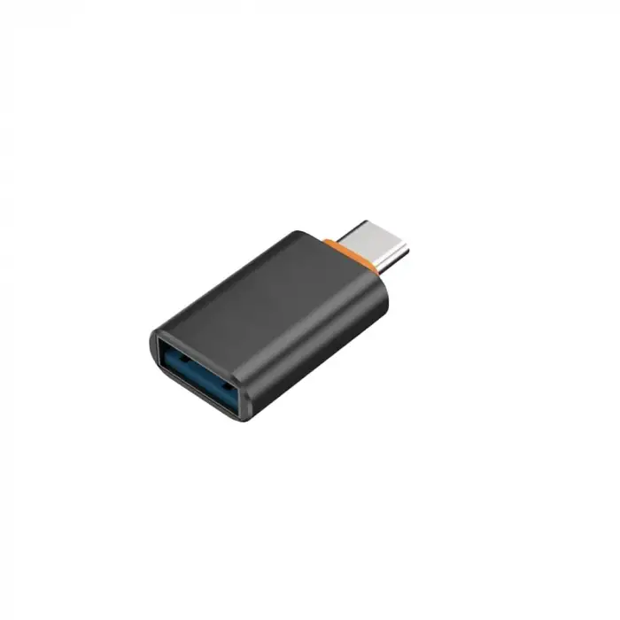 Siyah Type-C - USB-A OTG Adaptör, 6A 120W Max AC-59