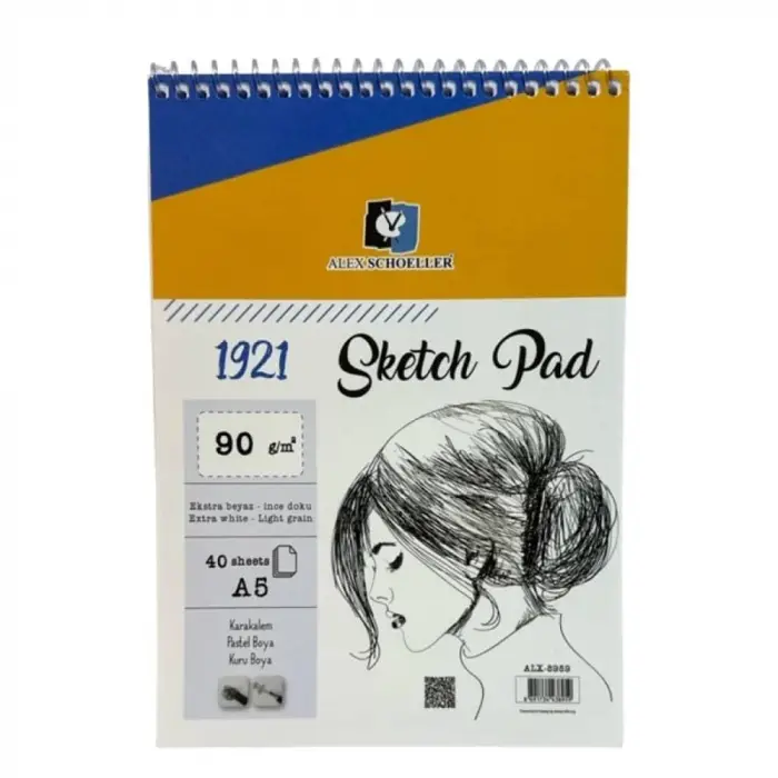 Sketch Pad Spiralli Eskiz Defteri A5 90 gr 40 yp