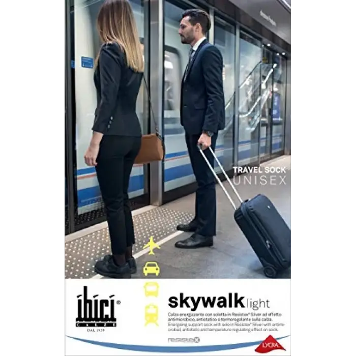 Skywalk Light Gümüş İyonlu Dize Kadar Dinlendirici Çorap