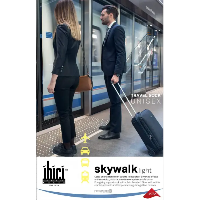 Skywalk Light Gümüş İyonlu Dize Kadar Dinlendirici Çorap