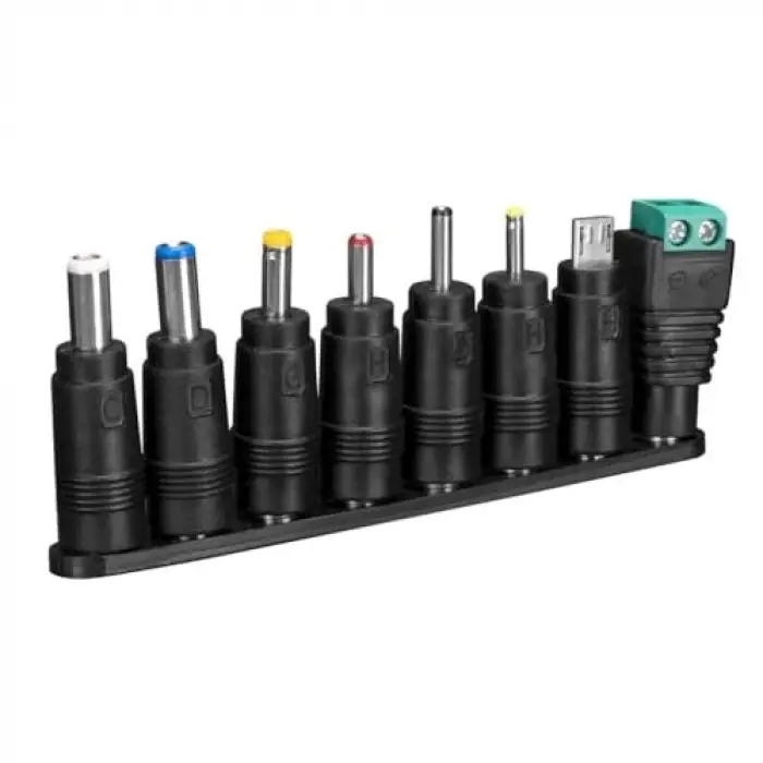 SL-128C 3 Volt - 12 Volt 1 Amper Ayarlı 8 Uçlu Swıtch Mode Plastik Kasa Adaptör