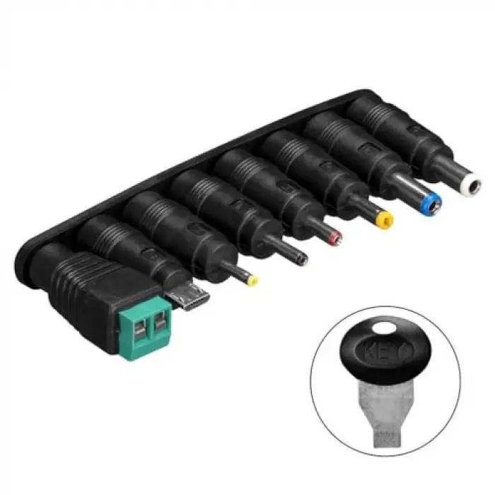 SL-128C 3 Volt - 12 Volt 1 Amper Ayarlı 8 Uçlu Swıtch Mode Plastik Kasa Adaptör