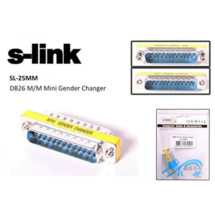 SL-25 MM DB25 M/M Mini Çevirici