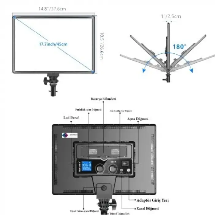 SL-288A Soft LED Video Çekim Işığı