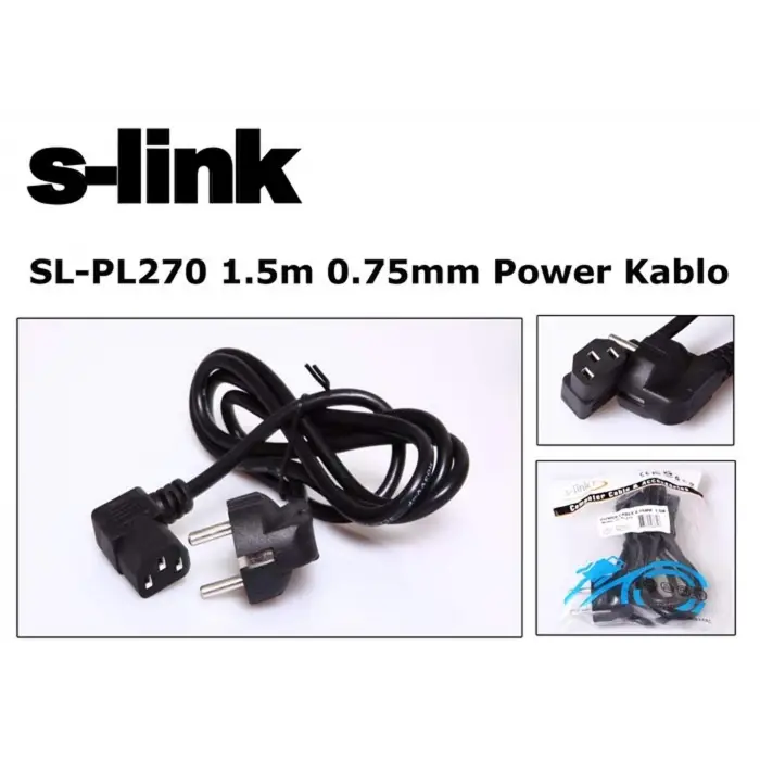 SL-PL270 1,5 m 0,75 mm Power Güç Kablosu