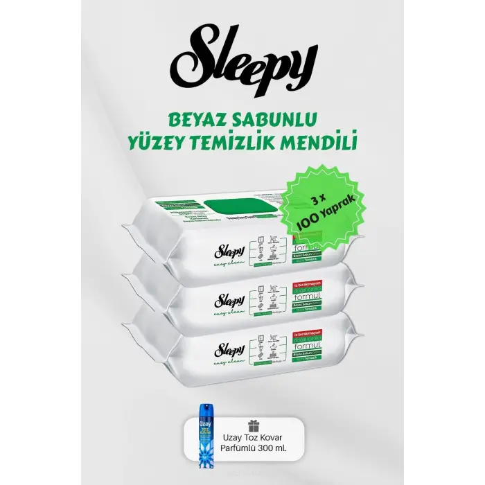 Sleepy 300 Adet Easy Clean Havlu, Toz Kovar Hediyeli
