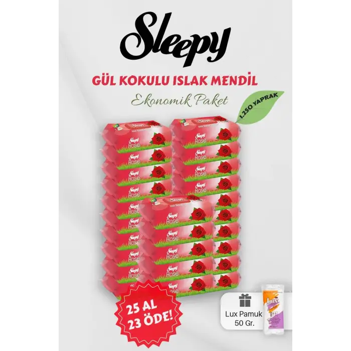 Sleepy Gül Kokulu Bebek Mendili 25 AL 23 Öde Hediyeli