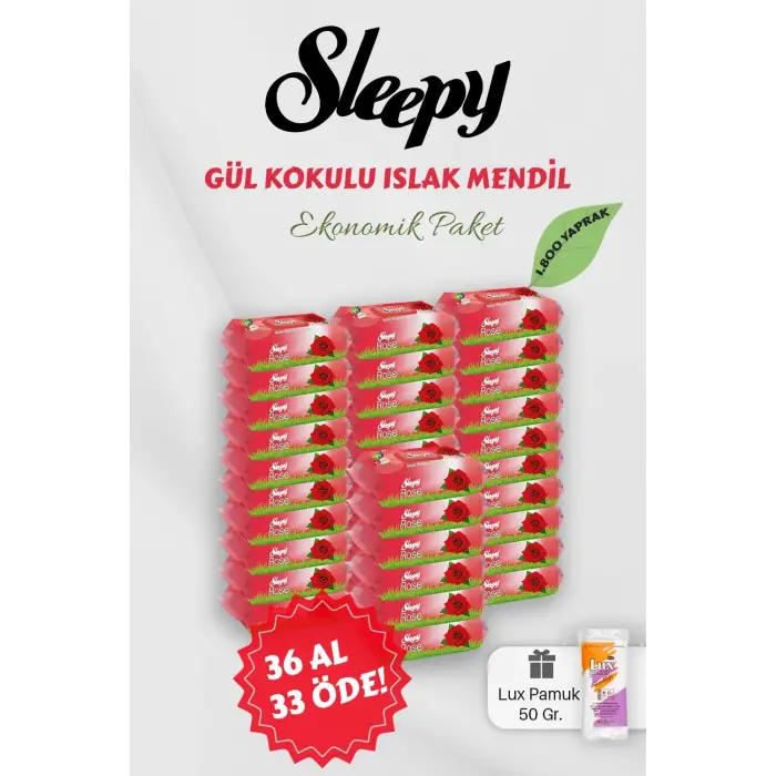 Sleepy Gül Kokulu Bebek Mendili 36 AL 33 Öde Hediyeli