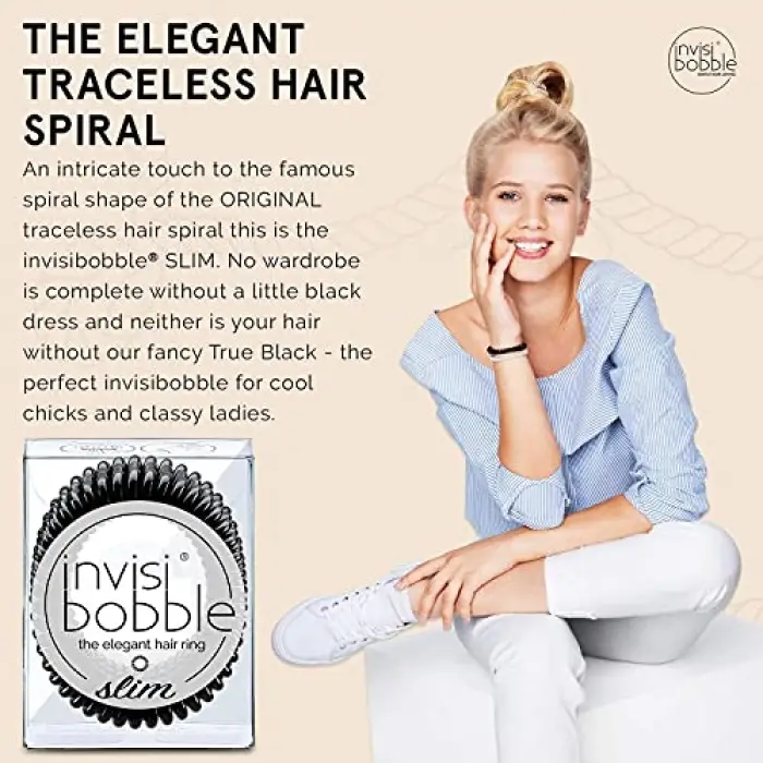 Slim True Black Askılı Paket Saç Lastiği