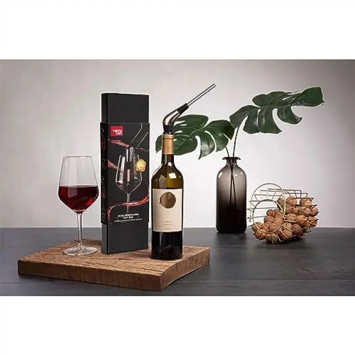 Slow Pourer Şarap Dökücü, Plastik, Paslanmaz Çelik, Gümüş, Siyah, S