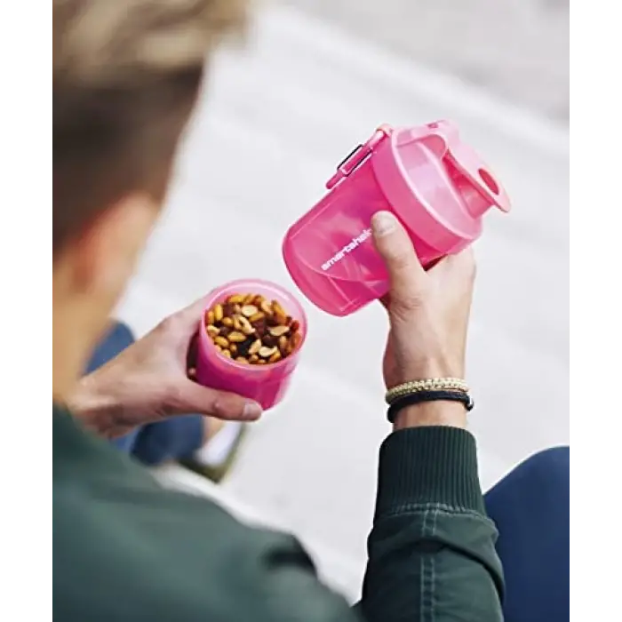 Smart Shake Original 2go Shaker, Neon Pembe, 600 ml