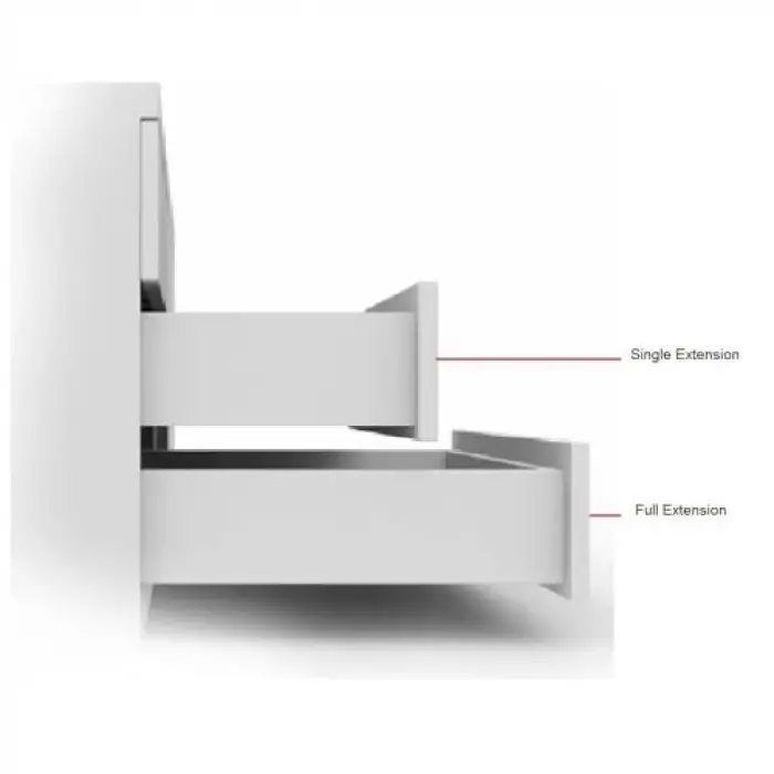 Smart Slide Full Tam Açılım Frenli Ray 500mm