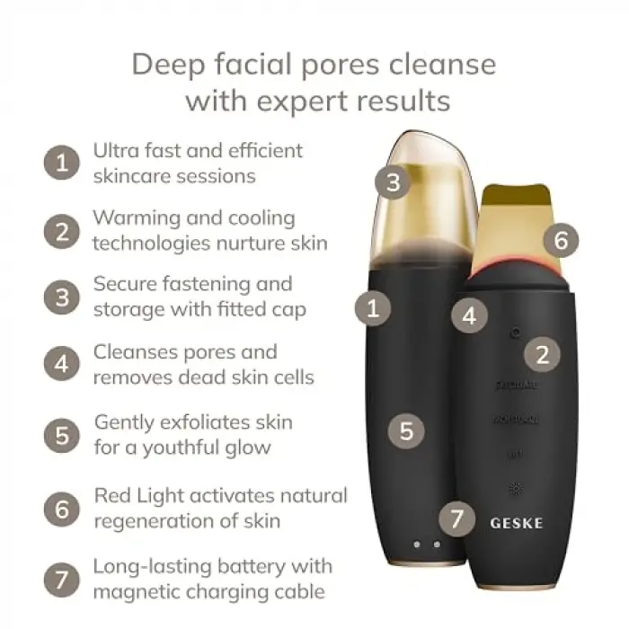 SmartAppGuided MicroCurrent Skin Scrubber & Blackhead Remover | 9 in 1