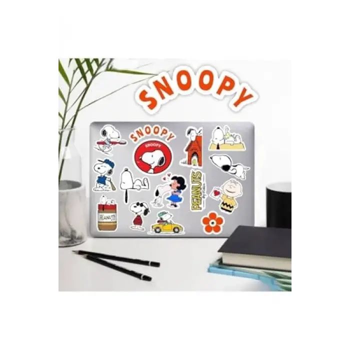 Snoopy Peanuts Macbook Notebook Tablet Telefon Ajanda Laptop Defter Sticker Seti