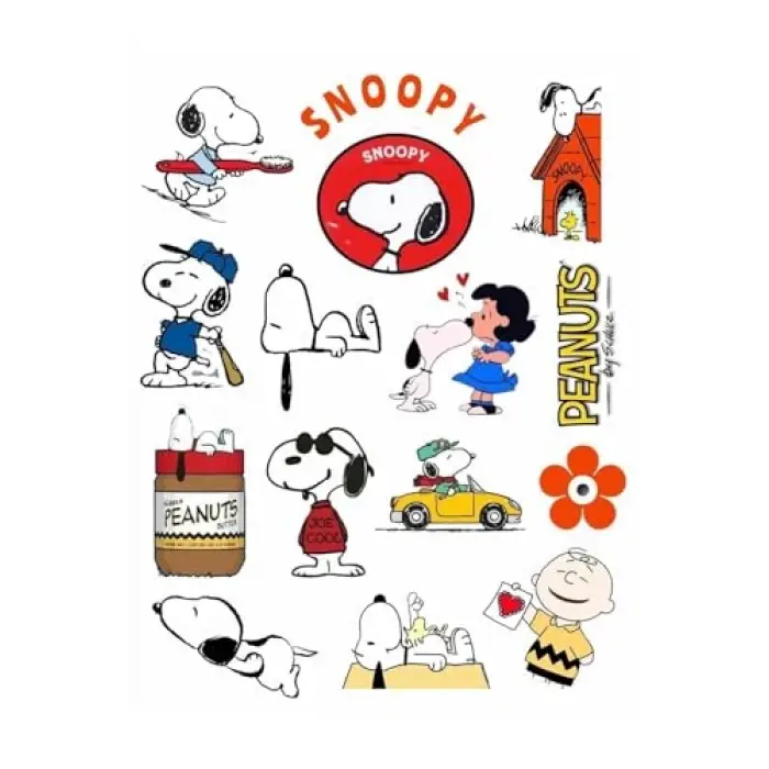 Snoopy Peanuts Macbook Notebook Tablet Telefon Ajanda Laptop Defter Sticker Seti