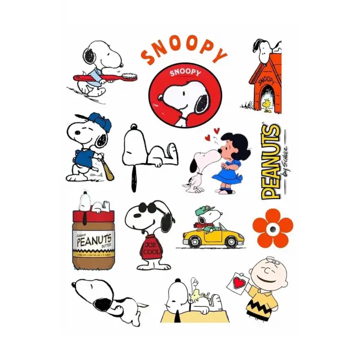 Snoopy Peanuts Macbook Notebook Tablet Telefon Ajanda Laptop Defter Sticker Seti