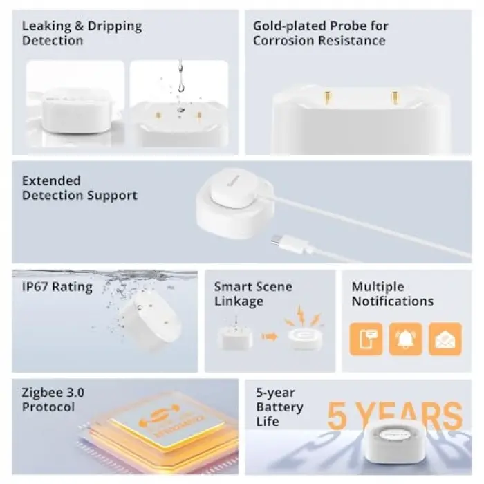 Snzb-05P ZigBee Su Kaçak Sensörü