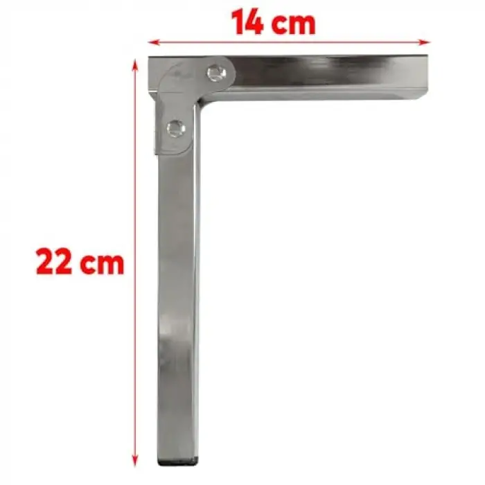 Sofra Ayağı, 22 cm Metal Katlanır, Siyah Taban
