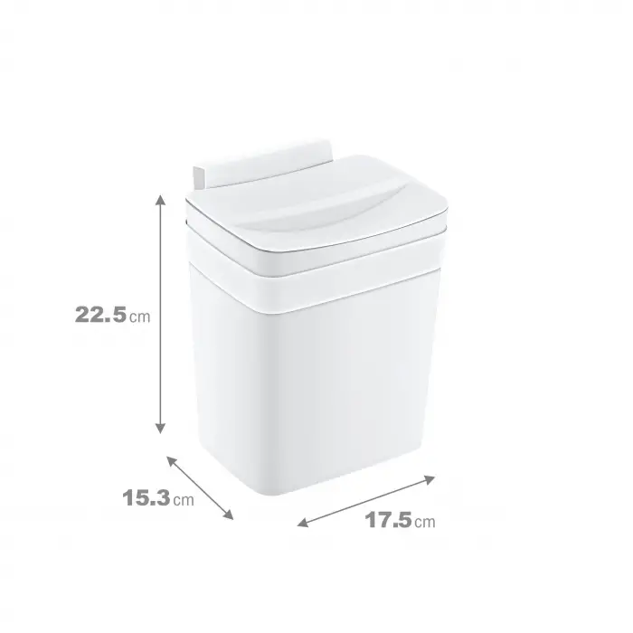 Soft Askılı Çöp Kutusu 4 L, Beyaz