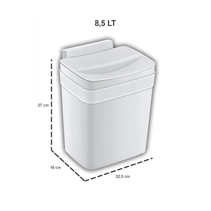 Soft Askılı Çöp Kutusu 8,5 L Latte