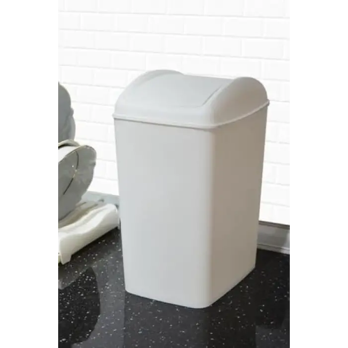 Soft Çöp Kutusu Döner Kapak 5 LT BEYAZ