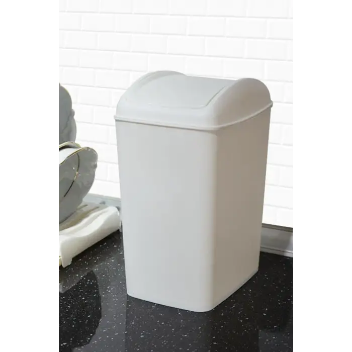 Soft Çöp Kutusu Döner Kapak 5 LT BEYAZ