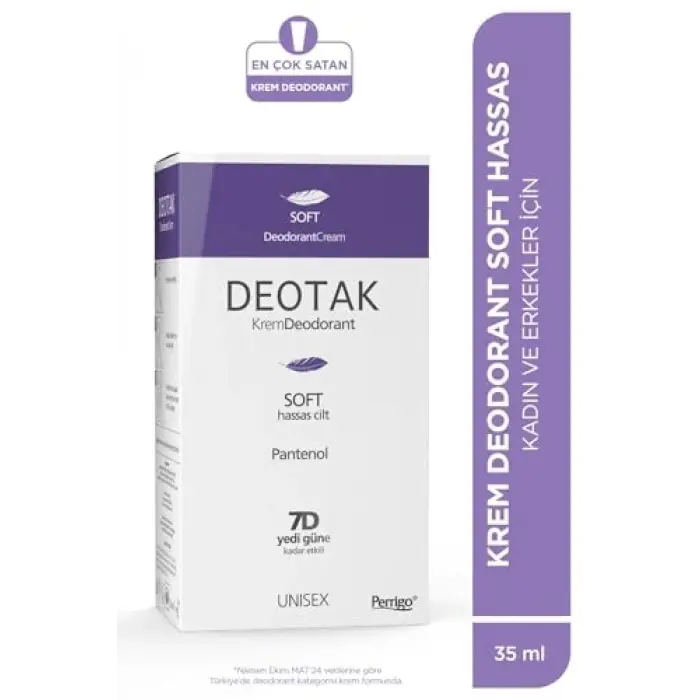 Soft Hassas Koruma 7 Güne Kadar Etkili Krem Deodorant 35 ml