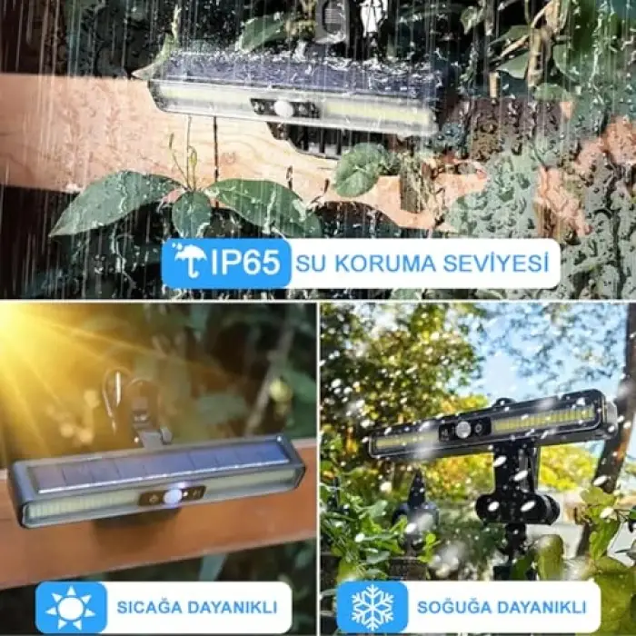 Solar Lamba Hareket Sensörlü Mandallı, Siyah, GT-SL29