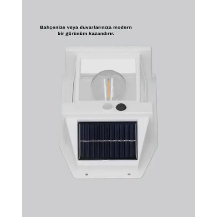 Solar Sensörlü Dış Mekan Lamba 3 Işık Modlu ve IP65 Dayanıklı