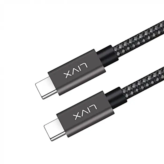 Solid 100W 5A Type C to Type C Hızlı Şarj ve Data Kablosu Halat Örgülü Space Gray MBT (2 Metre)