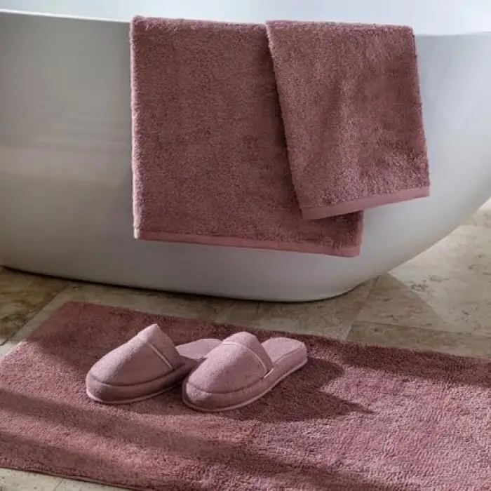 Solıd Bambu Banyo Havlusu 85X150 Cm Küllü Gül