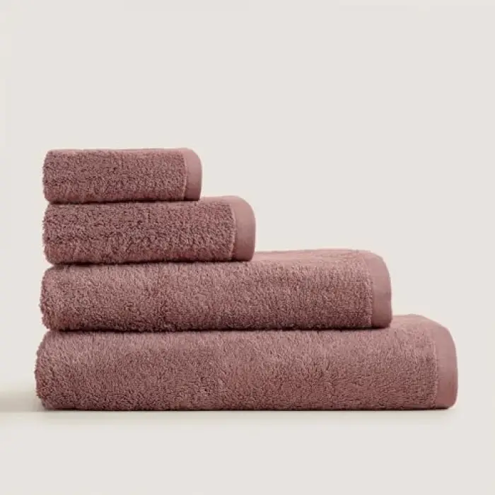 Solıd Bambu Banyo Havlusu 85X150 Cm Küllü Gül