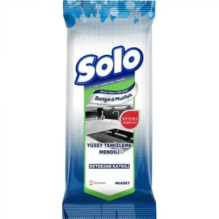 SOLO MUTFAK&BANYO ISLAK TEMİZLEME MENDİLİ 40LI