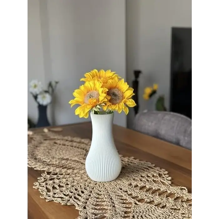SORA Bohem Vazo (Beyaz)