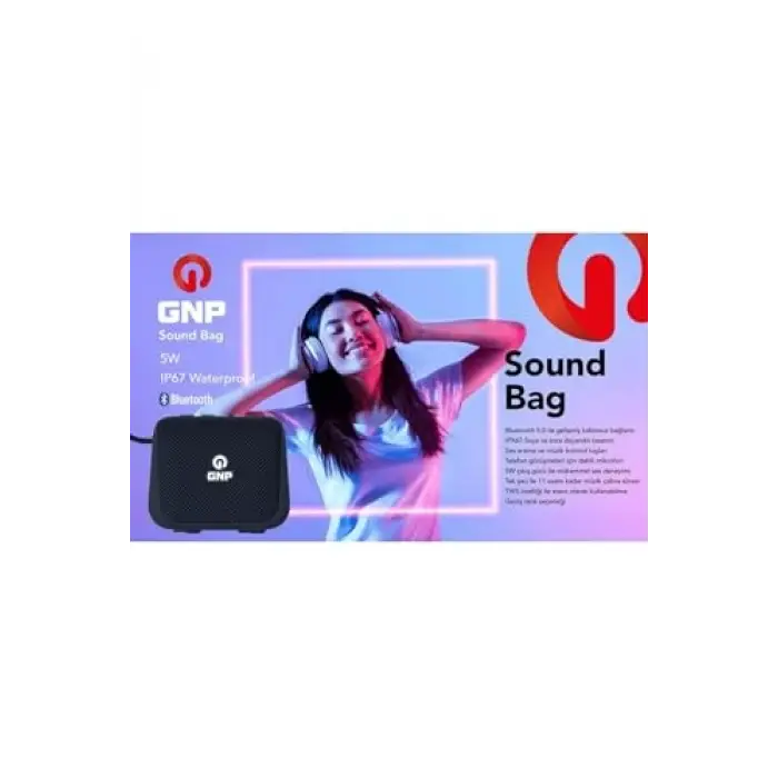 Sound Bag Bluetooth Hoparlör, Siyah