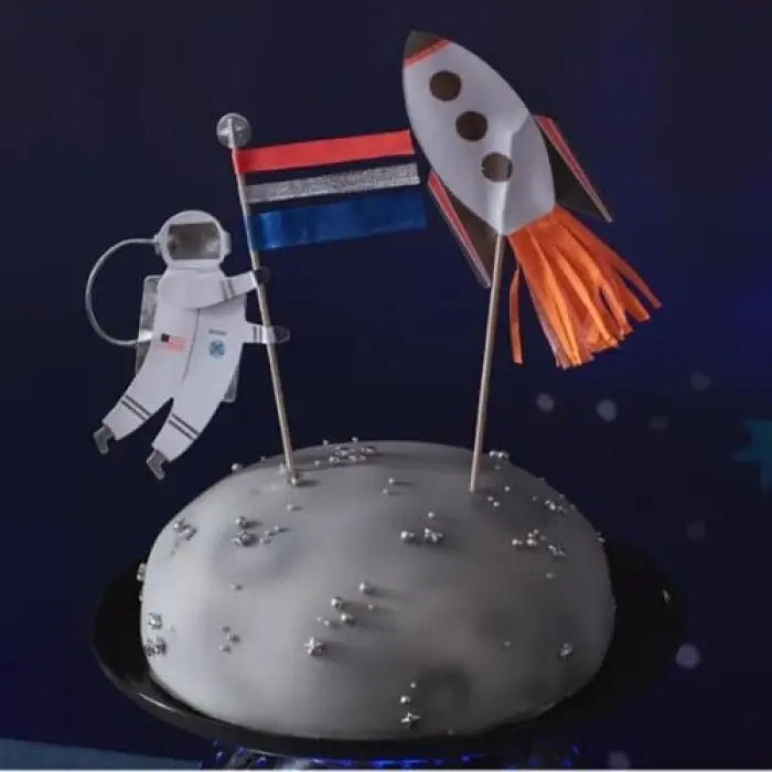 Space Cake Topper Uzay Pasta Süsü