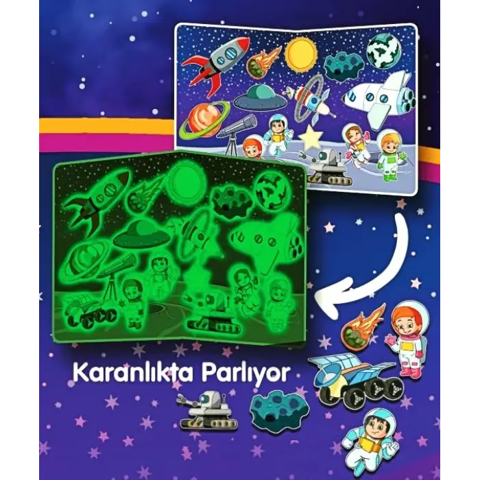 Space World Manyetik Hikaye Oluşturma Kutu Oyunu