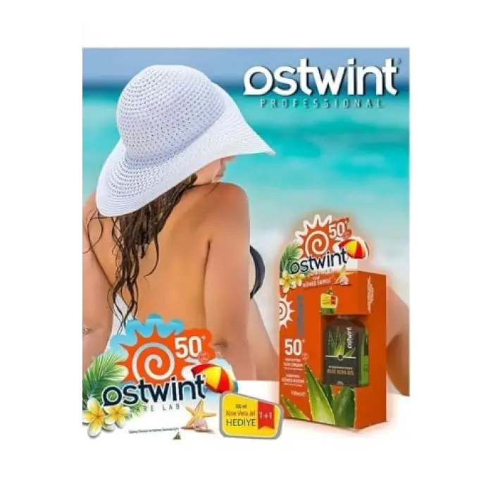 SPF 50+ Güneş Kremi 100 ml E Vitaminli + Aloe Vera Jel 100 ml Set