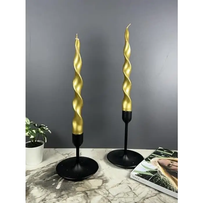 Spiral Şamdan Mumu 2 Adet, Beyaz