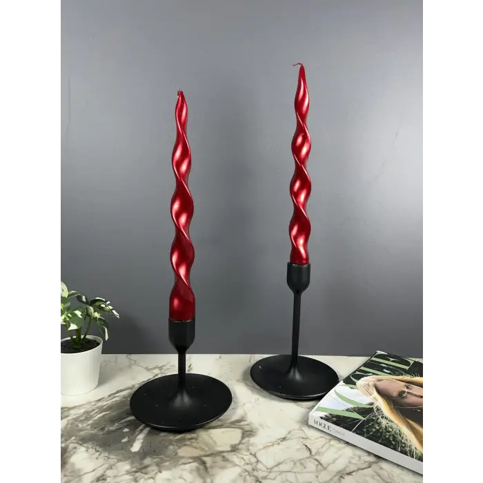 Spiral Şamdan Mumu 2 Adet, Beyaz