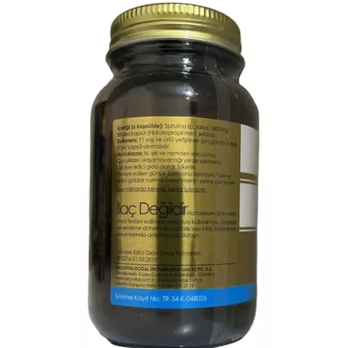 Spirulina 60 Kapsül (2 Adet)