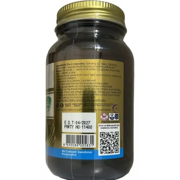 Spirulina 60 Kapsül (2 Adet)