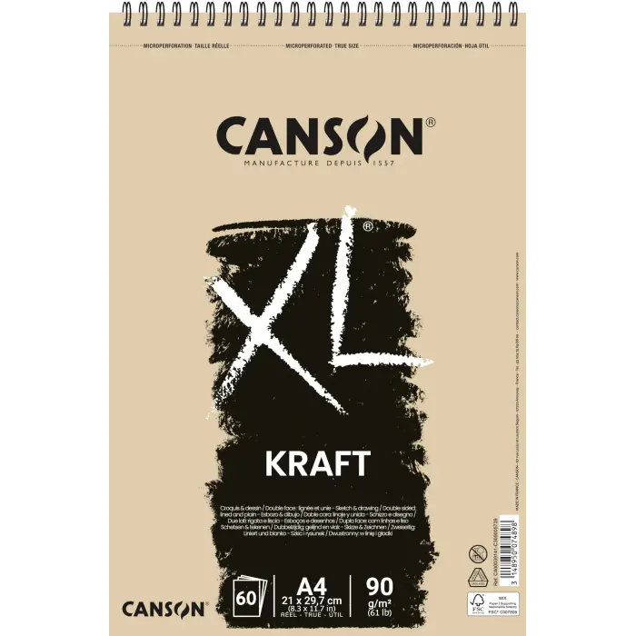 Spp Canxl Kraft 60S A4 90G Brun Kraft Blok