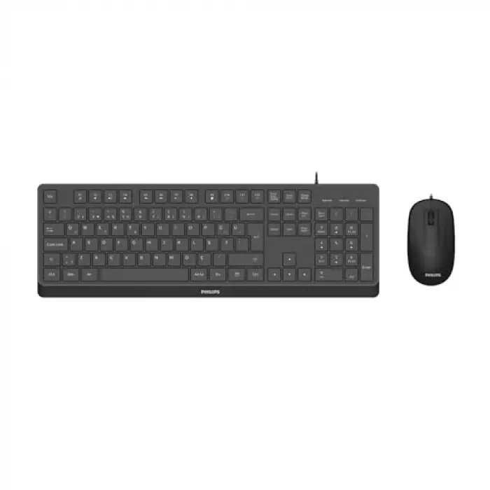 SPT6238 USB Kablolu Multimedia Sessiz Türkçe Q Klavye Mouse Seti Siyah