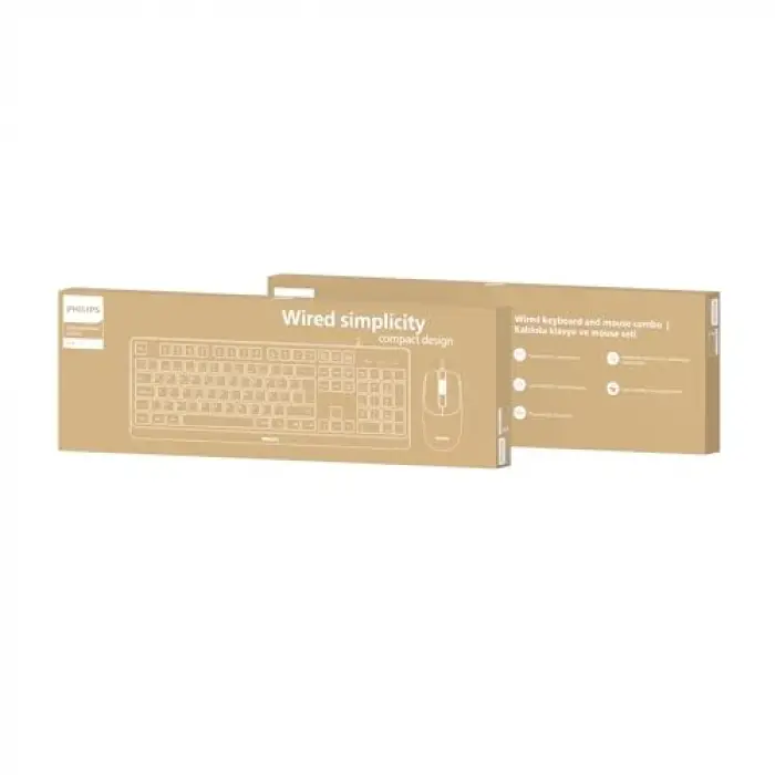SPT6238 USB Kablolu Multimedia Sessiz Türkçe Q Klavye Mouse Seti Siyah