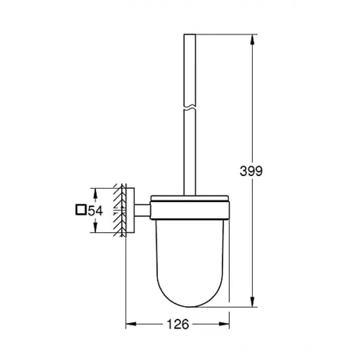 Start Cube QuickFix Tuvalet Fırçası Seti, Duş/Banyo Aksesuarı, Krom, 40977000