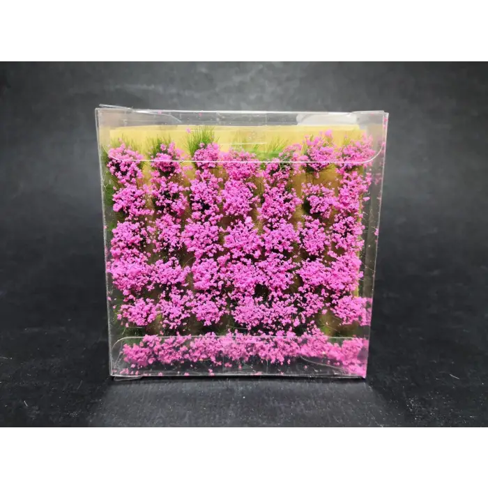 Statik Çim Öbeği 6,5 mm Pembe Çiçekli